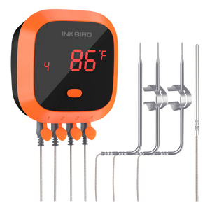 Inkbird IBT-4XC BBQ Bluetooth Thermometer 4 Probe (New Waterproof (BLUETOOTH / SMOKER THERMOMETER)