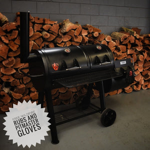 
            
                Load image into Gallery viewer, Offset Smoker Wildfire Longhorn BBQ - Built Tough
            
        