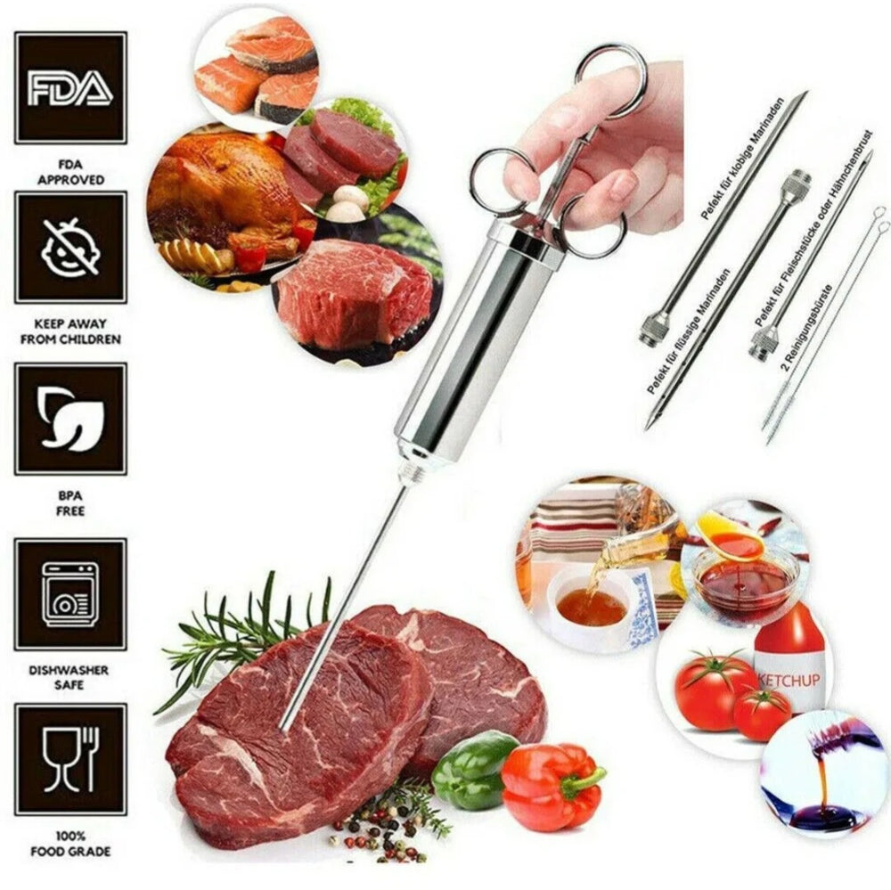 Meat Injector - Marinade Injector Syringe Kit