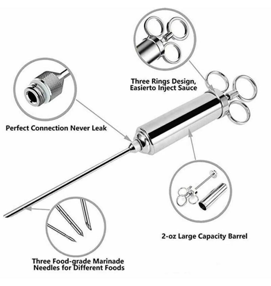 Meat Injector - Marinade Injector Syringe Kit